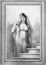 Madame Recamier, graviert von Antoine oder Anthony Cardon, 1804